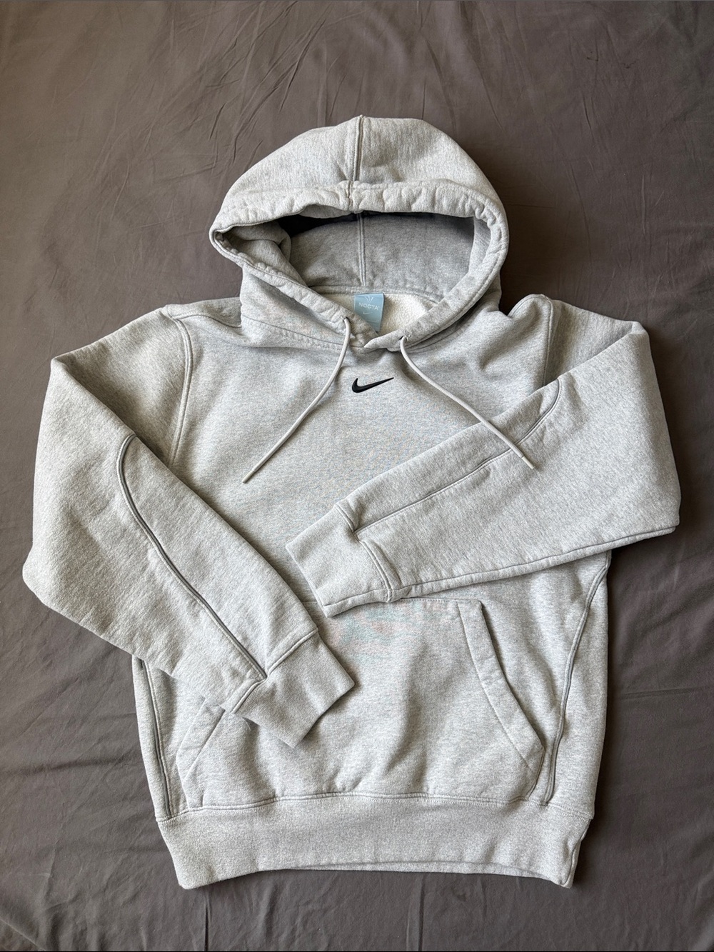 NOCTA Nike Fleece Hoodie Grey S Reflective Piping Drake Collab